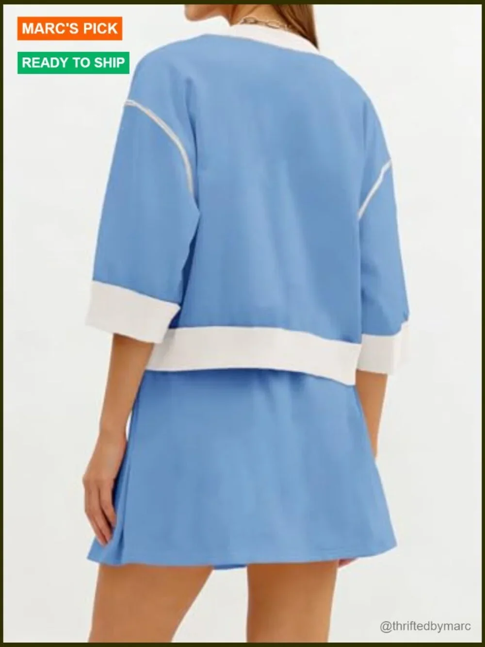 Women's 2-Piece Skort Set Casual Lounge Wear Tracksuit Style Matching Outfit